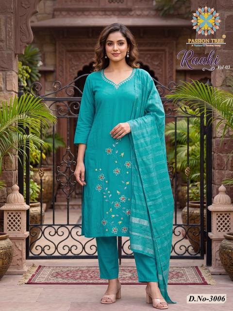 Passion tree raahi vol-3 daily wear silk kurtis wholesale